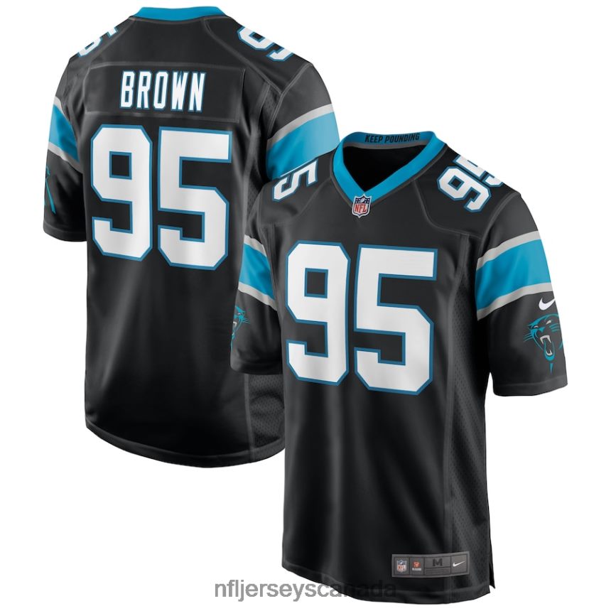 Men Carolina Panthers Derrick Brown Nike Black Game Jersey Clothing NFL TBXFR65465