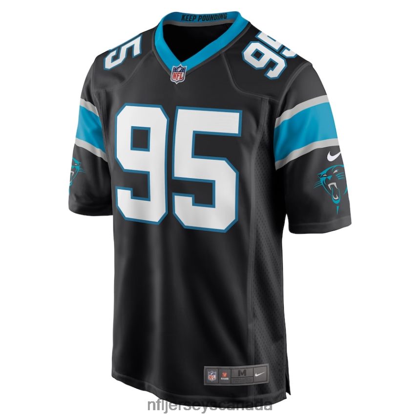 Men Carolina Panthers Derrick Brown Nike Black Player Game Jersey Clothing NFL TBXFR62366