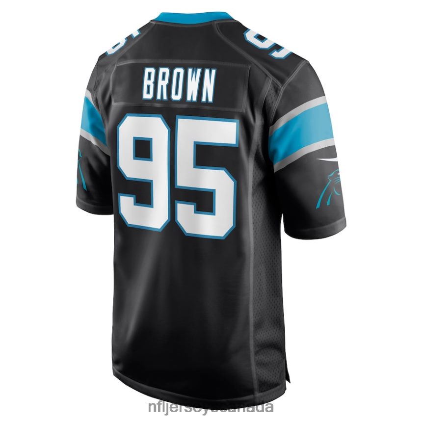 Men Carolina Panthers Derrick Brown Nike Black Player Game Jersey Clothing NFL TBXFR62366