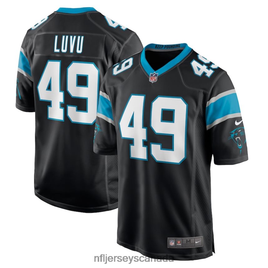 Men Carolina Panthers Frankie Luvu Nike Black Game Jersey Clothing NFL TBXFR61108