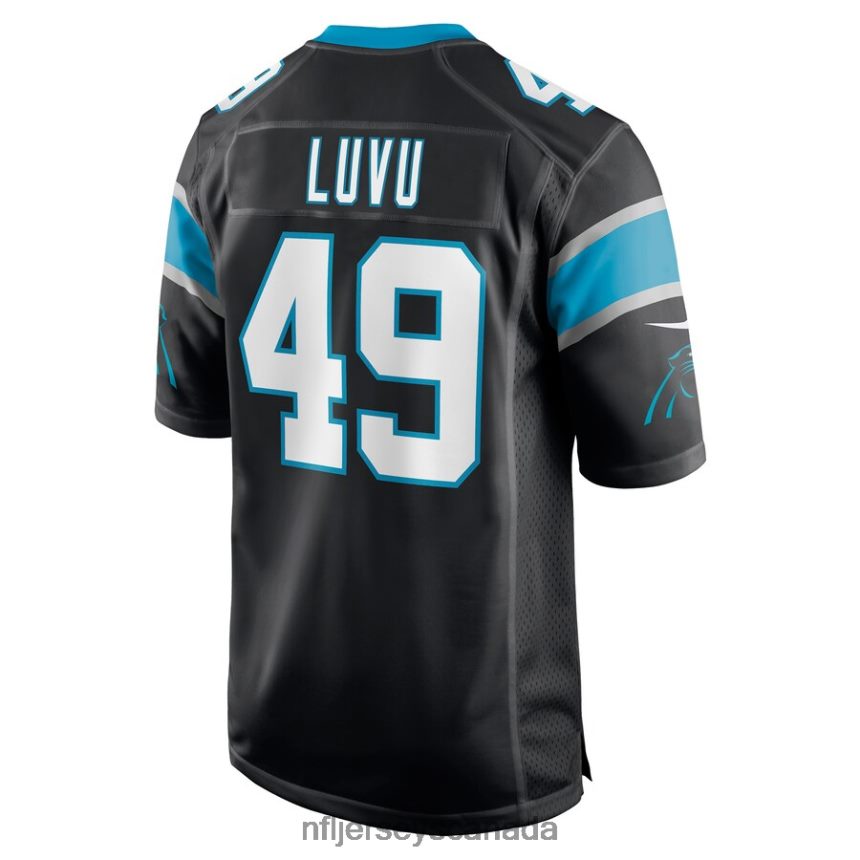 Men Carolina Panthers Frankie Luvu Nike Black Game Jersey Clothing NFL TBXFR61108