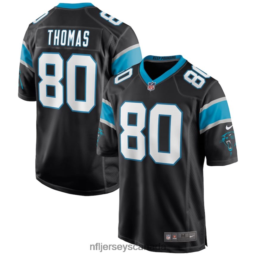 Men Carolina Panthers Ian Thomas Nike Black Game Jersey Clothing NFL TBXFR63162