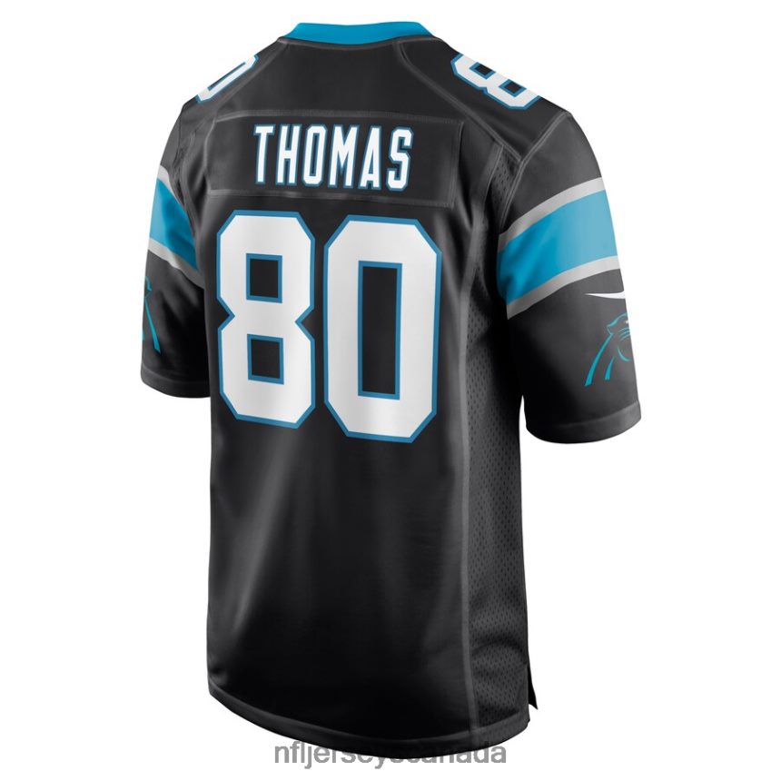 Men Carolina Panthers Ian Thomas Nike Black Game Jersey Clothing NFL TBXFR63162