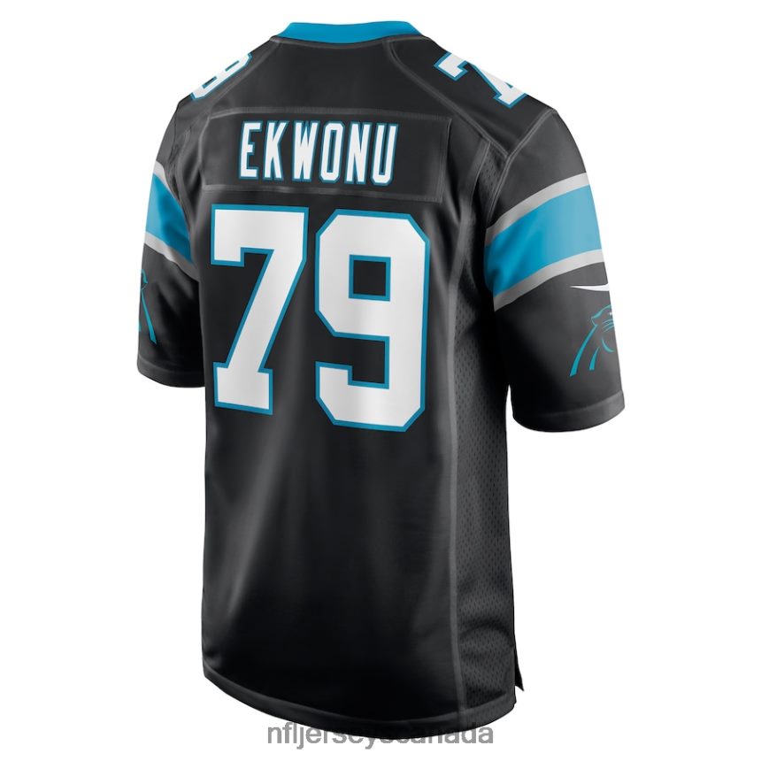 Men Carolina Panthers Ikem Ekwonu Nike Black Player Game Jersey Clothing NFL TBXFR61100