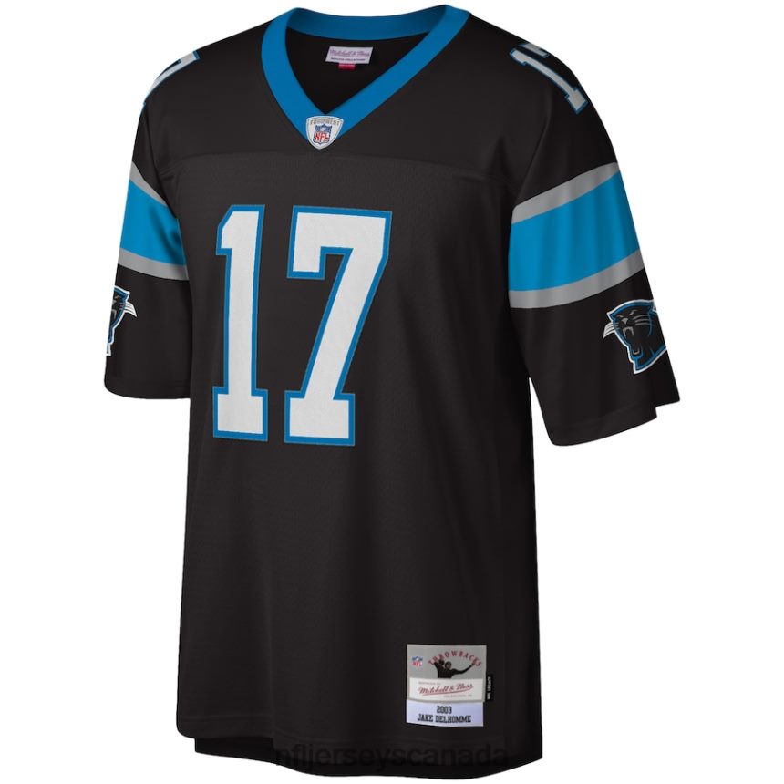 Men Carolina Panthers Jake Delhomme Mitchell  Ness Black 2003 Legacy Replica Jersey Clothing NFL TBXFR62531