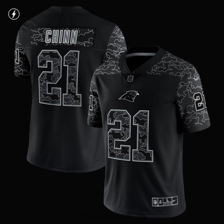 Men Carolina Panthers Jeremy Chinn Nike Black RFLCTV Limited Jersey Clothing NFL TBXFR63178