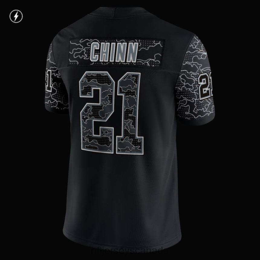 Men Carolina Panthers Jeremy Chinn Nike Black RFLCTV Limited Jersey Clothing NFL TBXFR63178