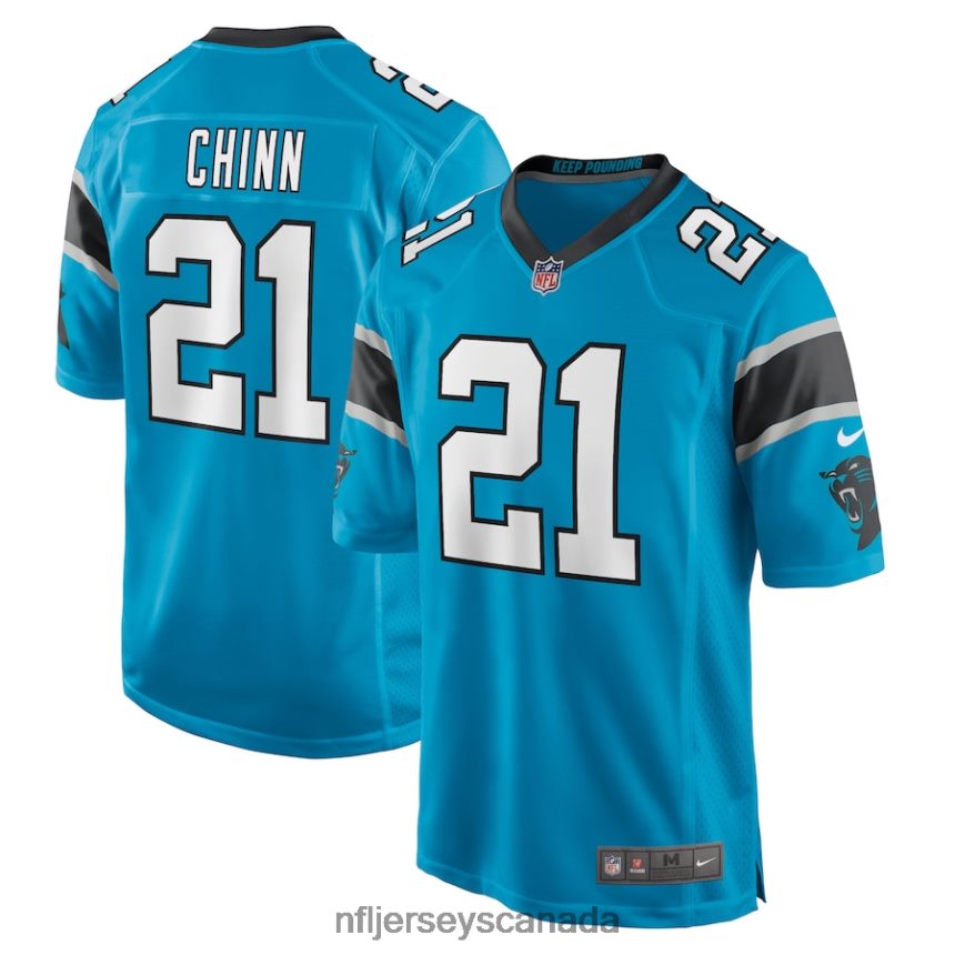 Men Carolina Panthers Jeremy Chinn Nike Blue Game Jersey Clothing NFL TBXFR6875