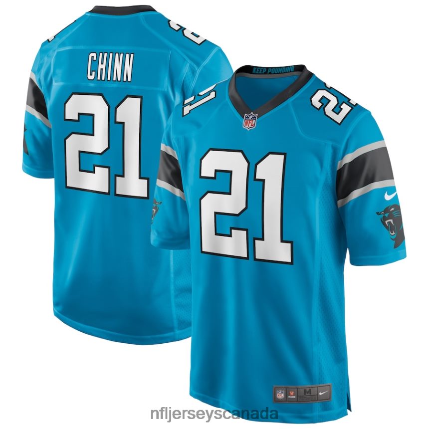 Men Carolina Panthers Jeremy Chinn Nike Blue Game Player Jersey Clothing NFL TBXFR64061