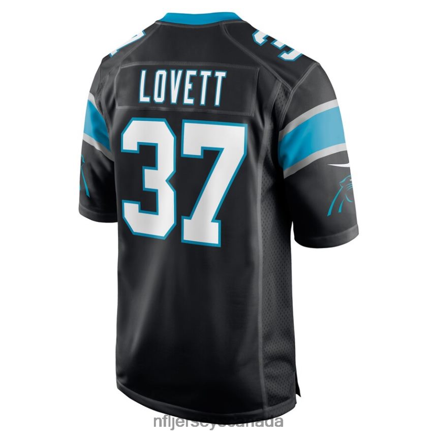 Men Carolina Panthers John Lovett Nike Black Game Player Jersey Clothing NFL TBXFR66924