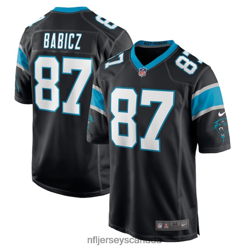 Men Carolina Panthers Josh Babicz Nike Black Game Player Jersey Clothing NFL TBXFR66329