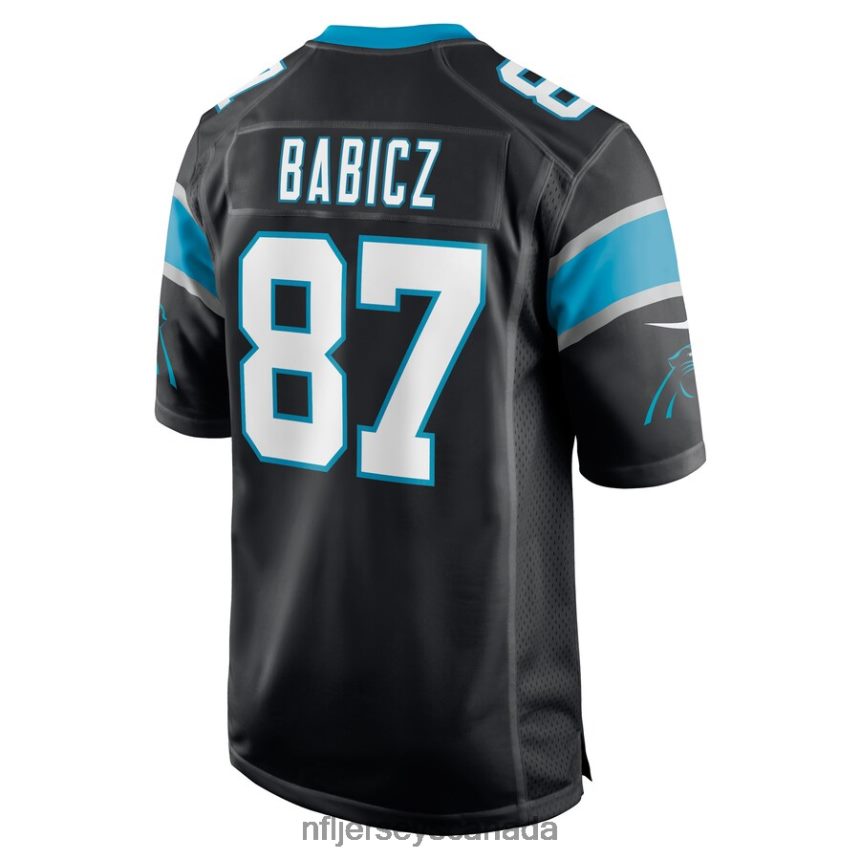 Men Carolina Panthers Josh Babicz Nike Black Game Player Jersey Clothing NFL TBXFR66329