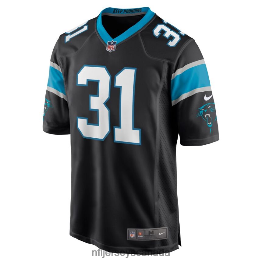 Men Carolina Panthers Juston Burris Nike Black Game Jersey Clothing NFL TBXFR66781
