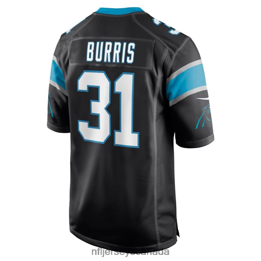 Men Carolina Panthers Juston Burris Nike Black Game Jersey Clothing NFL TBXFR66781