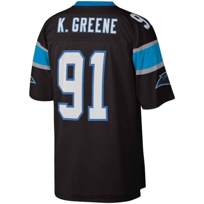Men Carolina Panthers Kevin Greene Mitchell  Ness Black Big  Tall 1996 Retired Player Replica Jersey Clothing NFL TBXFR62567