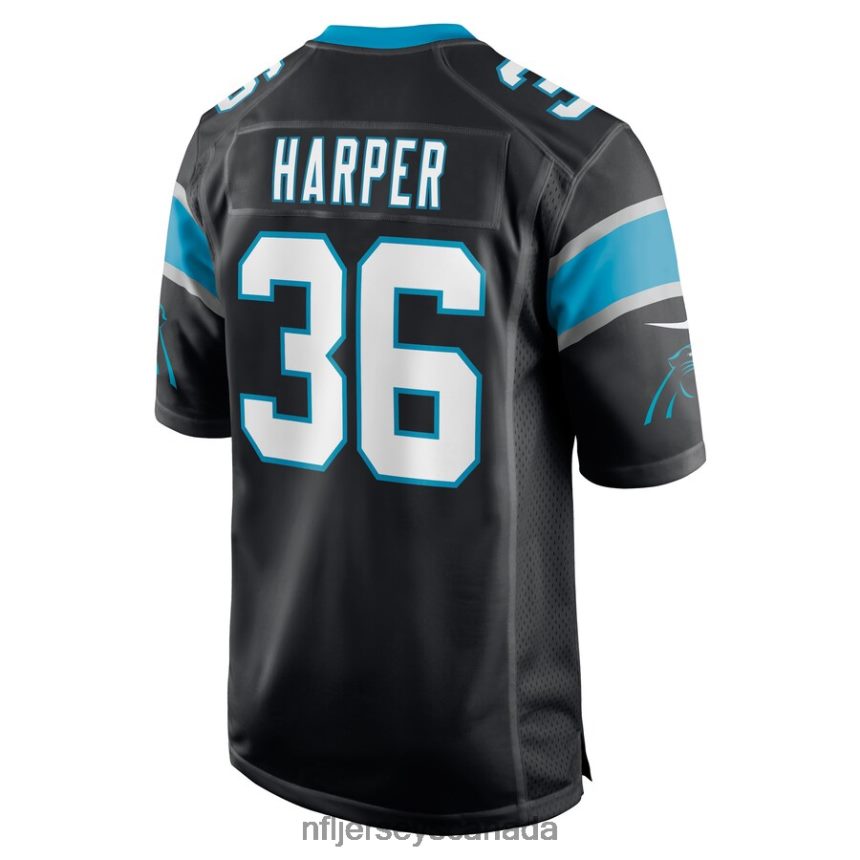 Men Carolina Panthers Madre Harper Nike Black Game Player Jersey Clothing NFL TBXFR63123