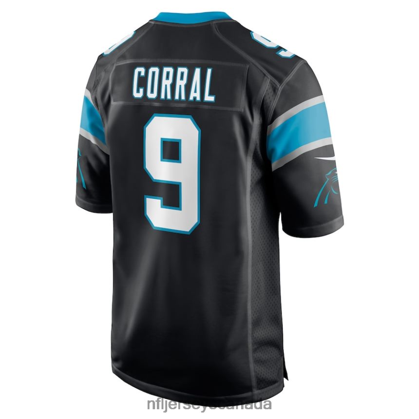 Men Carolina Panthers Matt Corral Nike Black Player Game Jersey Clothing NFL TBXFR62965