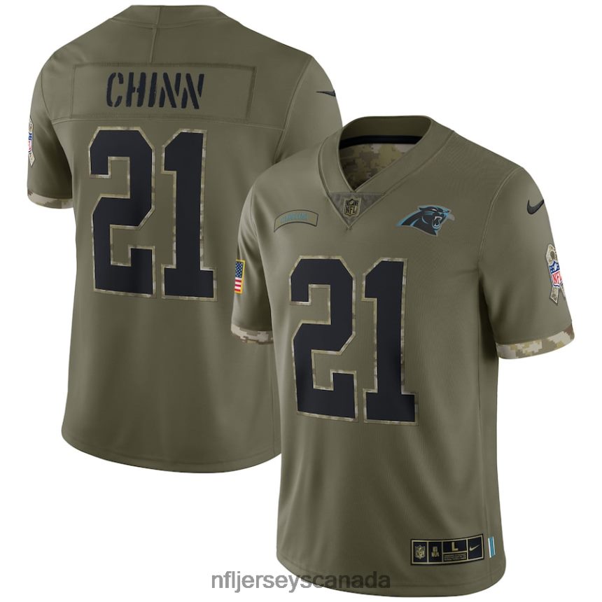 Men Carolina Panthers Nike Olive 2022 Salute To Service Limited Jersey Clothing NFL TBXFR63748