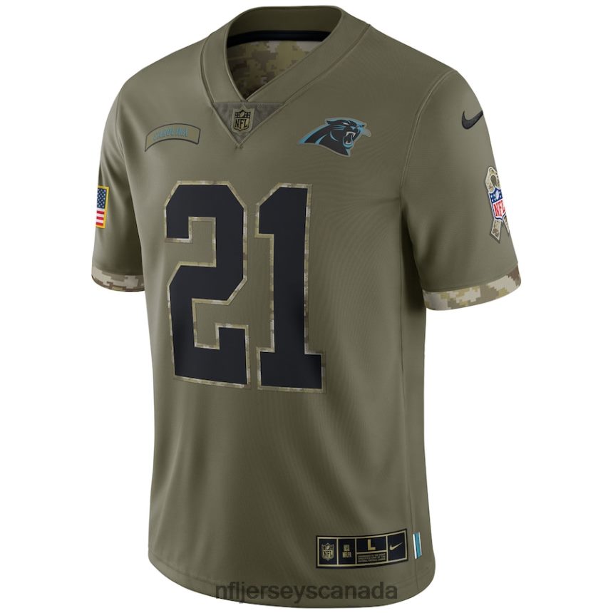 Men Carolina Panthers Nike Olive 2022 Salute To Service Limited Jersey Clothing NFL TBXFR63748