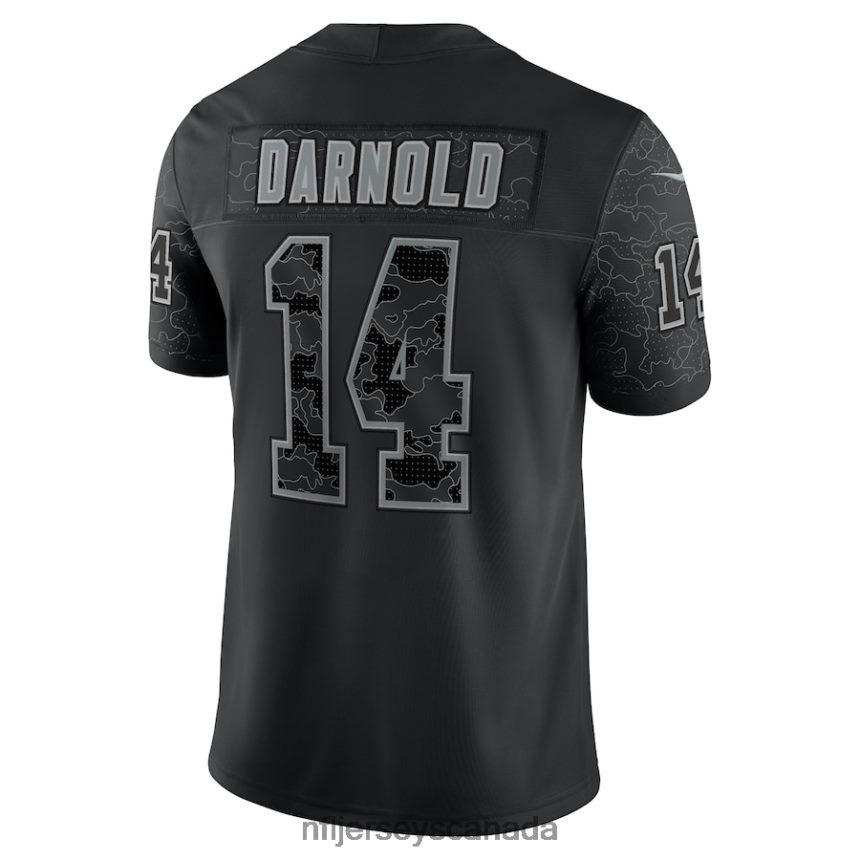 Men Carolina Panthers Sam Darnold Nike Black RFLCTV Limited Jersey Clothing NFL TBXFR63469