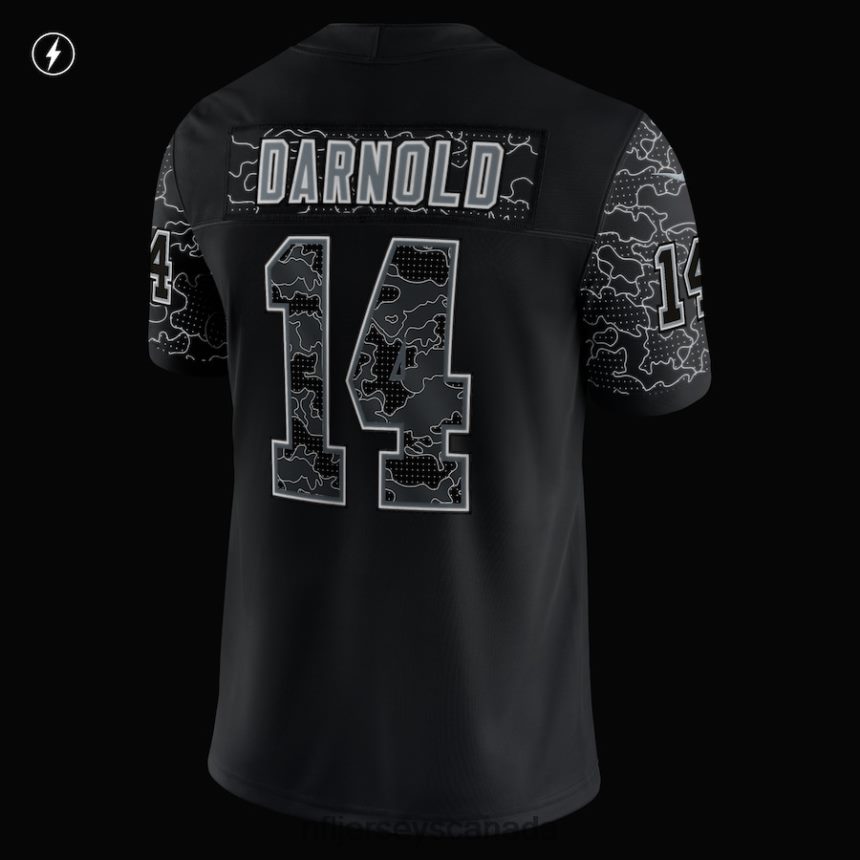 Men Carolina Panthers Sam Darnold Nike Black RFLCTV Limited Jersey Clothing NFL TBXFR63469