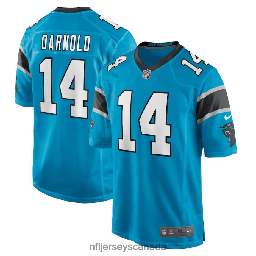 Men Carolina Panthers Sam Darnold Nike Blue Game Jersey Clothing NFL TBXFR64178