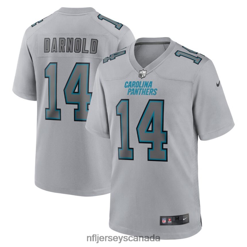 Men Carolina Panthers Sam Darnold Nike Gray Atmosphere Fashion Game Jersey Clothing NFL TBXFR66437