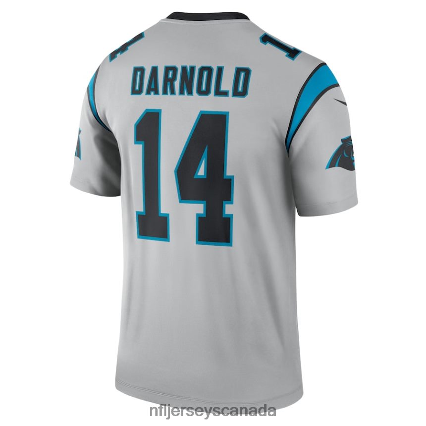 Men Carolina Panthers Sam Darnold Nike Silver Inverted Legend Jersey Clothing NFL TBXFR62930
