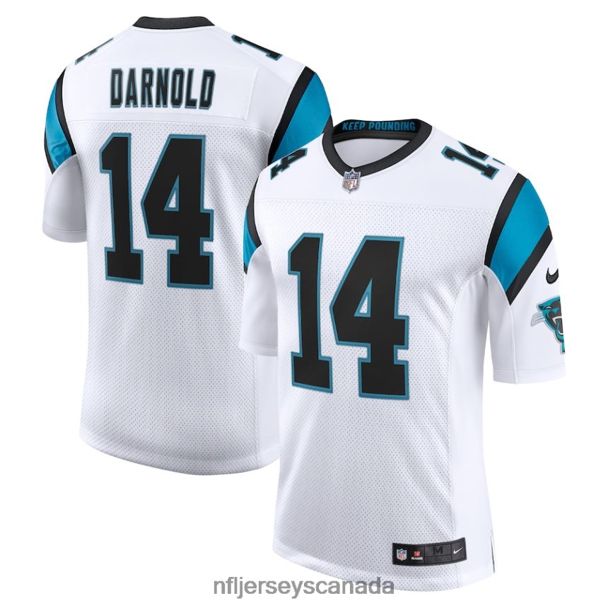 Men Carolina Panthers Sam Darnold Nike White Vapor Limited Jersey Clothing NFL TBXFR6763