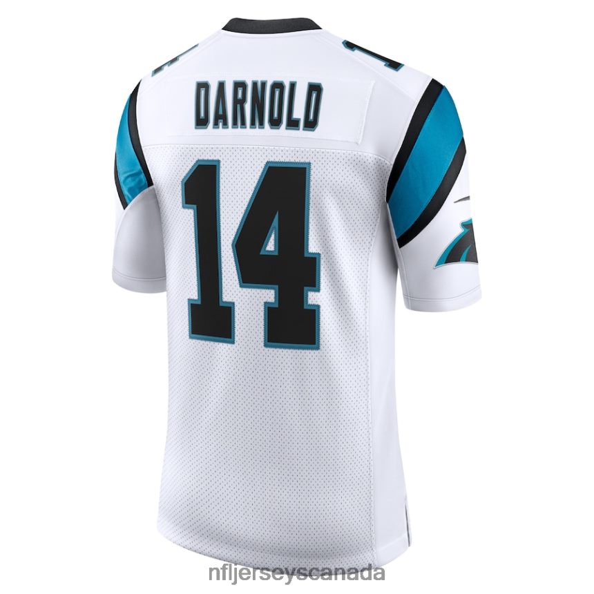 Men Carolina Panthers Sam Darnold Nike White Vapor Limited Jersey Clothing NFL TBXFR6763
