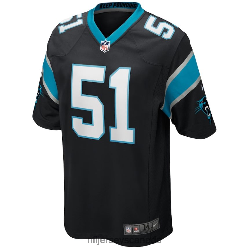 Men Carolina Panthers Sam Mills Nike Black Game Retired Player Jersey Clothing NFL TBXFR61948