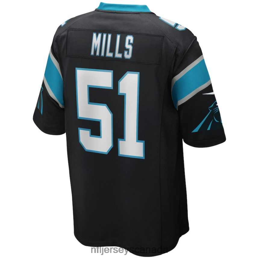 Men Carolina Panthers Sam Mills Nike Black Game Retired Player Jersey Clothing NFL TBXFR61948