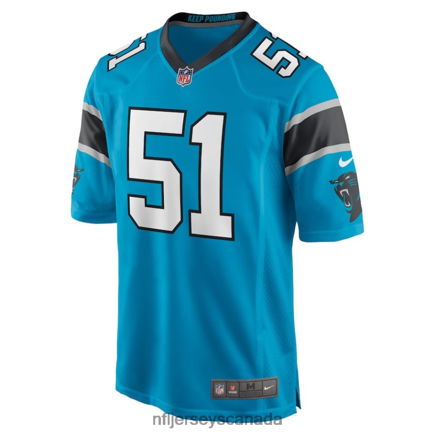 Men Carolina Panthers Sam Mills Nike Blue Retired Player Jersey Clothing NFL TBXFR62411
