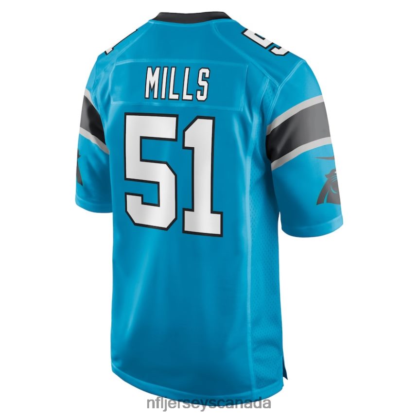 Men Carolina Panthers Sam Mills Nike Blue Retired Player Jersey Clothing NFL TBXFR62411