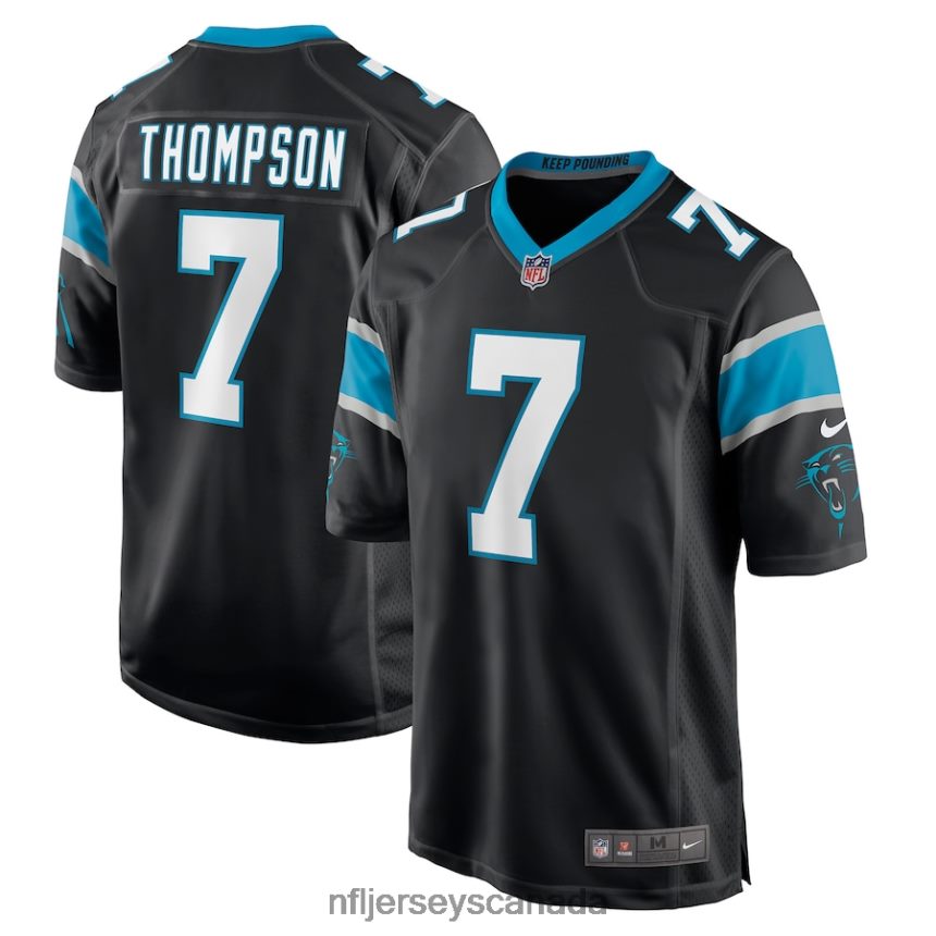 Men Carolina Panthers Shaq Thompson Nike Black Player Game Jersey Clothing NFL TBXFR6934