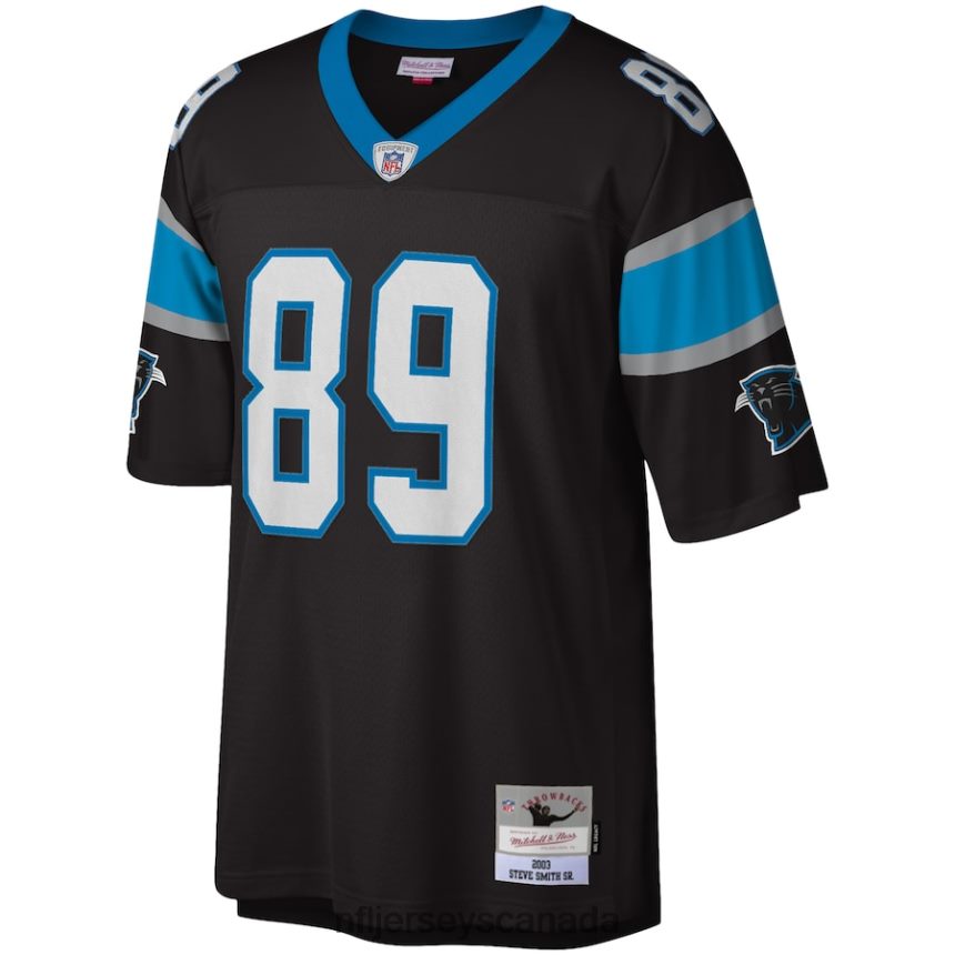Men Carolina Panthers Steve Smith Mitchell  Ness Black 2003 Legacy Replica Jersey Clothing NFL TBXFR62521