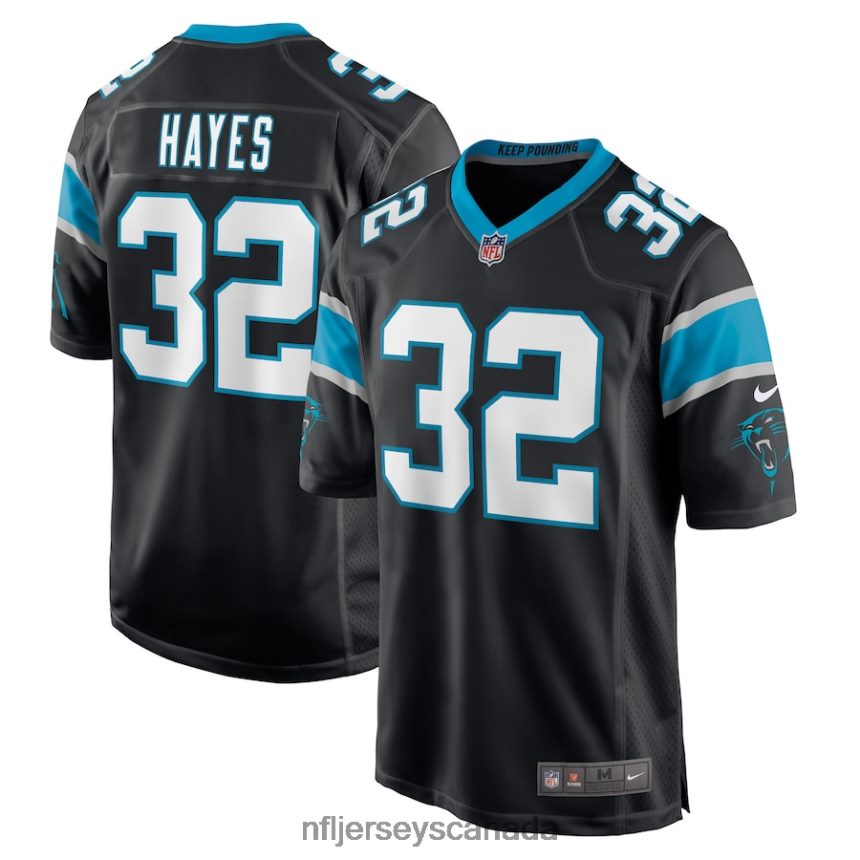 Men Carolina Panthers Tae Hayes Nike Black Game Player Jersey Clothing NFL TBXFR66117