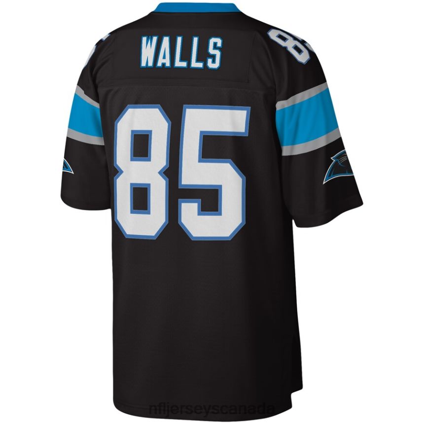 Men Carolina Panthers Wesley Walls Mitchell  Ness Black 1996 Legacy Replica Jersey Clothing NFL TBXFR63579