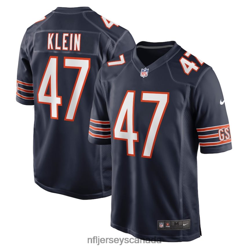 Men Chicago Bears AJ Klein Nike Navy Game Player Jersey Clothing NFL TBXFR64408
