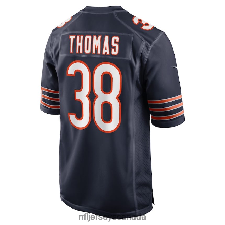 Men Chicago Bears AJ Thomas Nike Navy Game Player Jersey Clothing NFL TBXFR64368