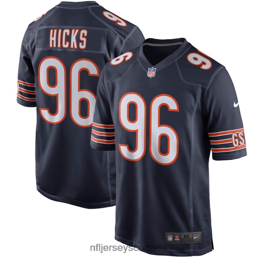 Men Chicago Bears Akiem Hicks Nike Navy Player Game Jersey Clothing NFL TBXFR64834