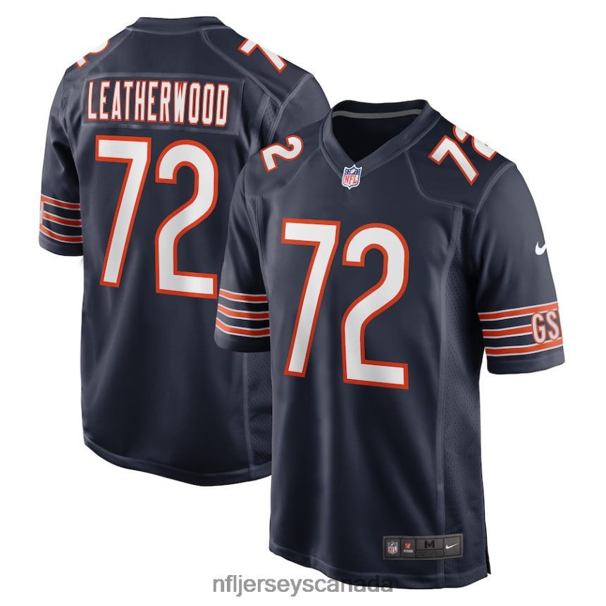 Men Chicago Bears Alex Leatherwood Nike Navy Game Player Jersey Clothing NFL TBXFR63809
