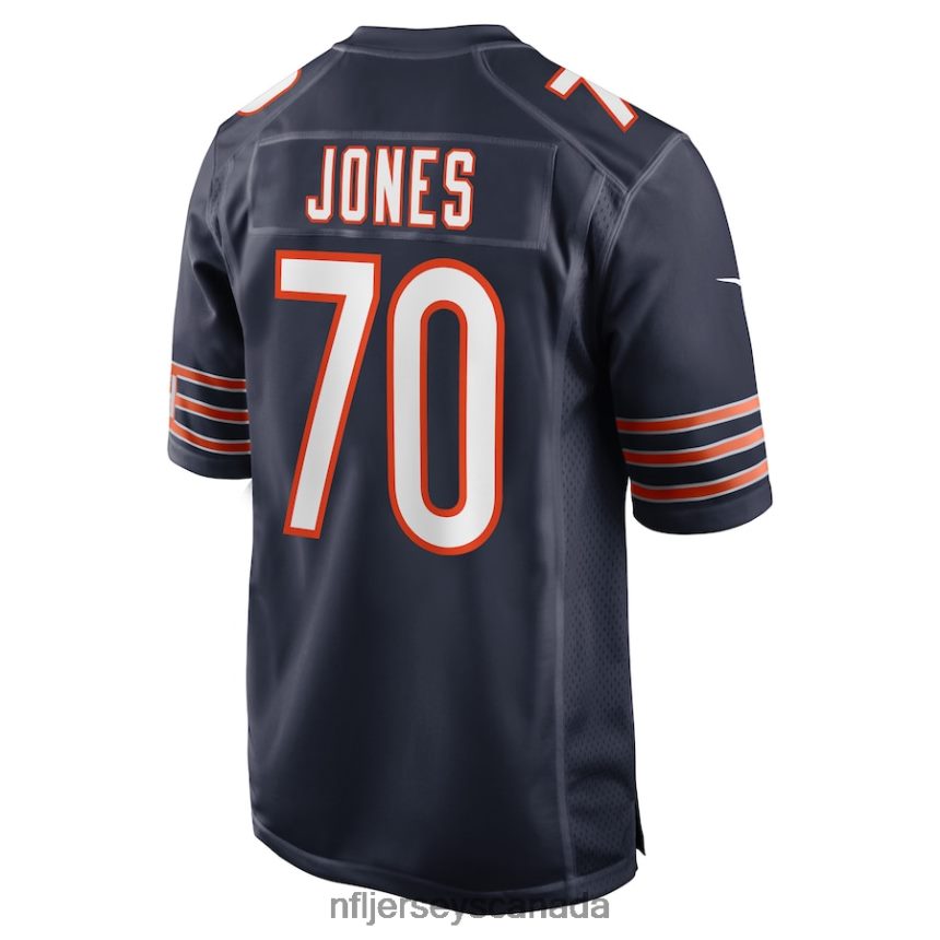 Men Chicago Bears Braxton Jones Nike Navy Game Player Jersey Clothing NFL TBXFR63412