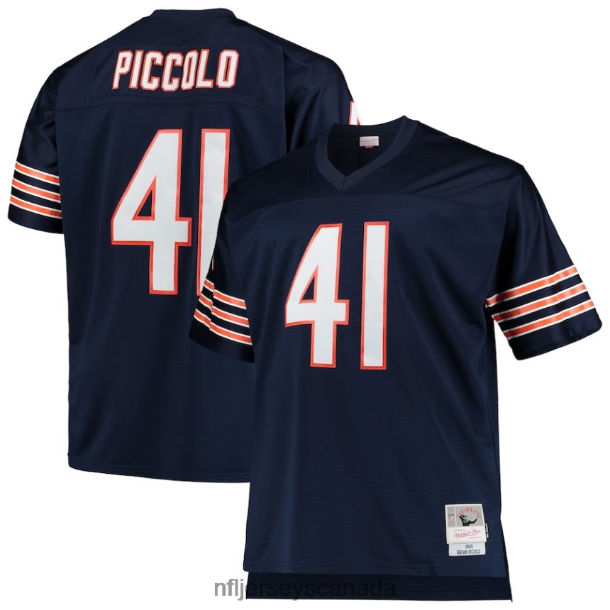 Men Chicago Bears Brian Piccolo Mitchell  Ness Navy Big  Tall 1969 Retired Player Replica Jersey Clothing NFL TBXFR62851