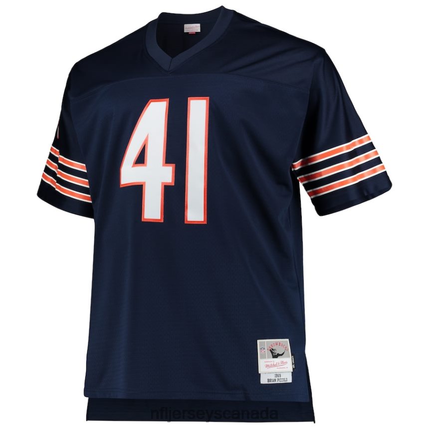 Men Chicago Bears Brian Piccolo Mitchell  Ness Navy Big  Tall 1969 Retired Player Replica Jersey Clothing NFL TBXFR62851