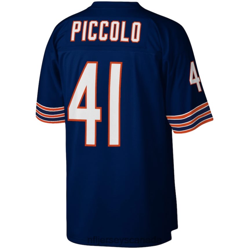 Men Chicago Bears Brian Piccolo Mitchell  Ness Navy Legacy Replica Jersey Clothing NFL TBXFR63137