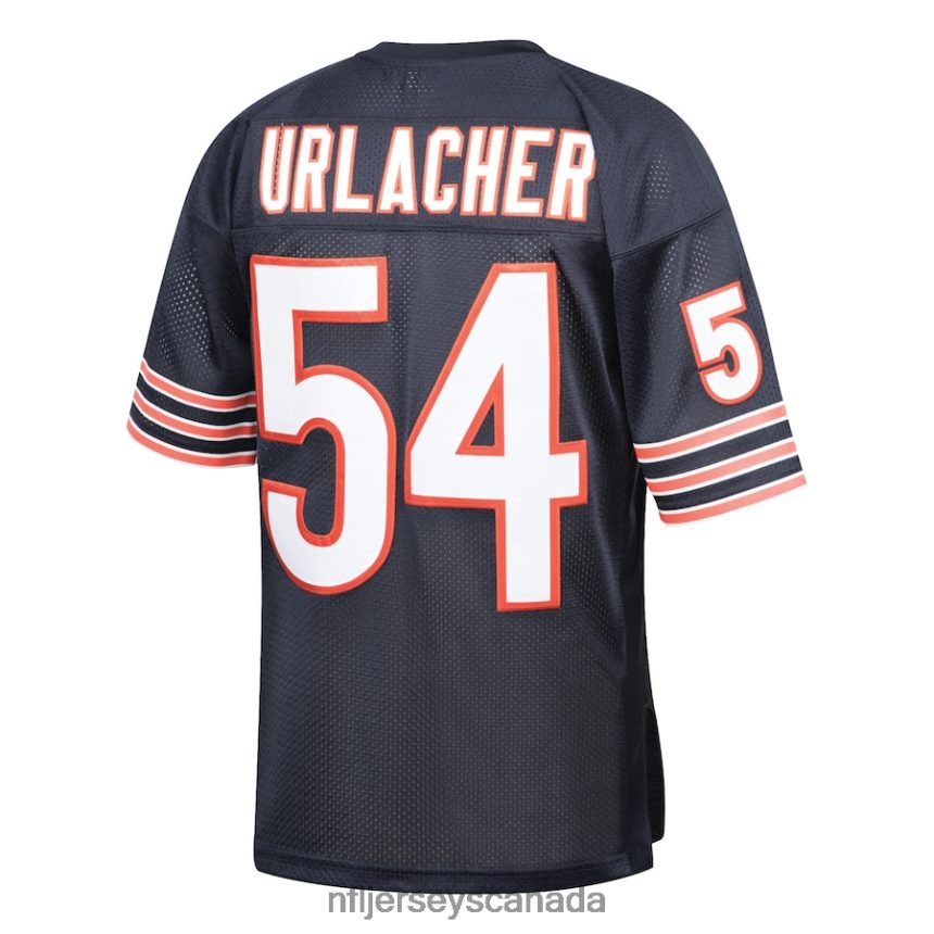 Men Chicago Bears Brian Urlacher Mitchell  Ness Navy 2001 Authentic Throwback Retired Player Jersey Clothing NFL TBXFR63811
