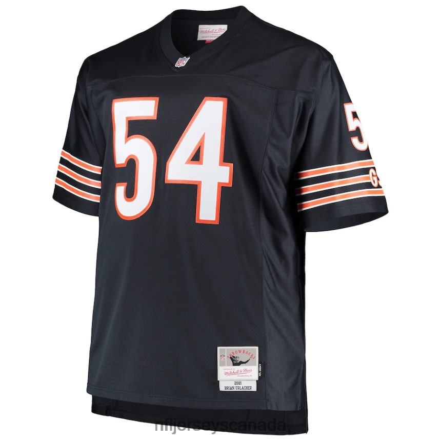 Men Chicago Bears Brian Urlacher Mitchell  Ness Navy Big  Tall 2001 Retired Player Replica Jersey Clothing NFL TBXFR61385