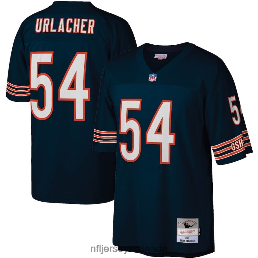 Men Chicago Bears Brian Urlacher Mitchell  Ness Navy Legacy Replica Jersey Clothing NFL TBXFR63681