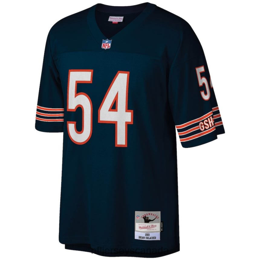 Men Chicago Bears Brian Urlacher Mitchell  Ness Navy Legacy Replica Jersey Clothing NFL TBXFR63681